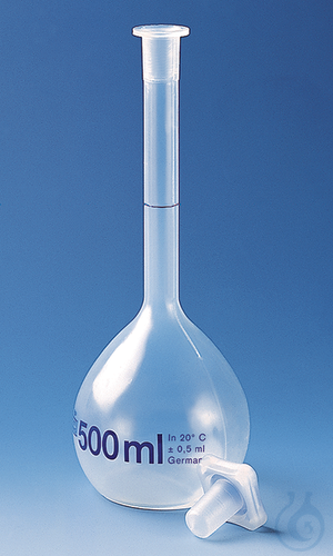Image of Volumetric flask PMP cl. B, 10 ml, NS 10/19, PP-stopper, trans. - Luminix Health