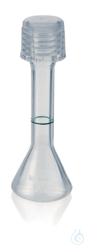 Volumetric flask PFA cl. A, 10 ml, GL 18, with screw cap - Luminix Health