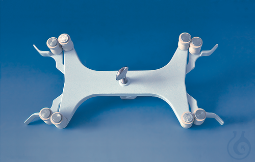 Image of Burette clamp, aluminum die casting, for 2 burettes, with roll mounting - Luminix Health