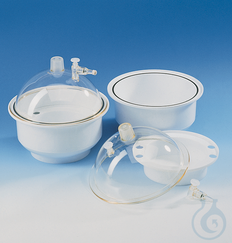 Image of Desicc./lid PC, base/desiccant tray PP, nom. size 150 mm, with venting stopper - Luminix Health