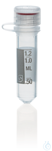 Image of Microtube PP, attached screw cap PP, 2,0 ml, round bottom, non-sterile, grad. - Luminix Health