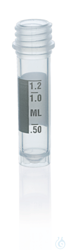 Image of Microtube ext. thread without cap, 2,0 ml, PP, selfstanding, non-ster.grad. - Luminix Health