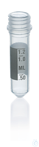 Image of Microtube ext. thread, without cap, 2,0 ml, PP, round bottom, non-ster.grad. - Luminix Health