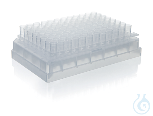 96 Tube rack, PP, with lid, 0,65 ml filled with coded tubes 10x5 pcs - Luminix Health