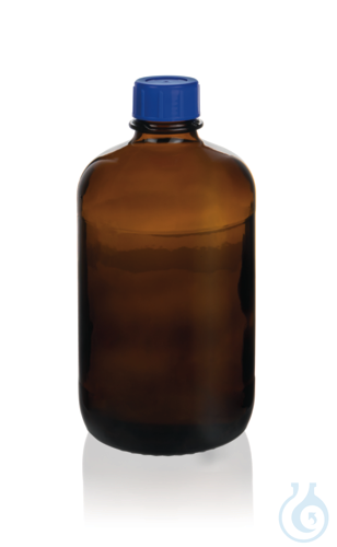 Thread.bottle amber Ethyl-Acrylate coat., 2500 ml, thread 45, with screw cap, PP - Luminix Health