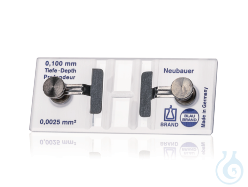 Image of Counting chamber BB Neubauer pattern, with spring clips, double ruling - Luminix Health