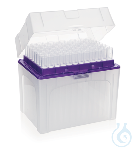 Filter tips racked PP/PE colourless, TipBox 50 -1250 µl XL 102 mm 480 pcs - Luminix Health