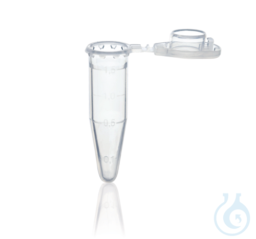 Image of Microtube PP with lid locking, 1,5 ml, clear, pack of 1000 - Luminix Health