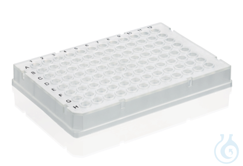 PCR-plate 96-well, Rigid Frame, PC/PP , frosted full skirt. Low Profile, 50 pcs - Luminix Health