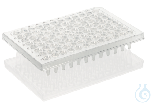 PCR-plate 96-well, Rigid Frame, PC/PP, transp. semi skirt. Stand.Profile 50 pcs - Luminix Health
