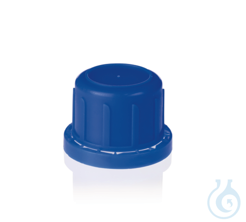 Image of Spare screw cap PP GL 32, blue, with sealing cone - Luminix Health