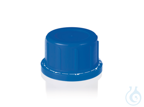Image of Spare screw cap PP GL 45, blue, with sealing cone - Luminix Health