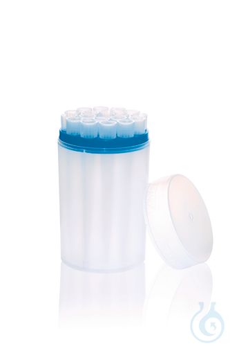 Image of TipBox, PP, round, 1-10 ml, clear, filled, pack of 18 tips - Luminix Health
