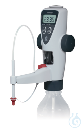Image of Titrette, DE-M, with accessories, 50 ml with titration/recirculation valve - Luminix Health