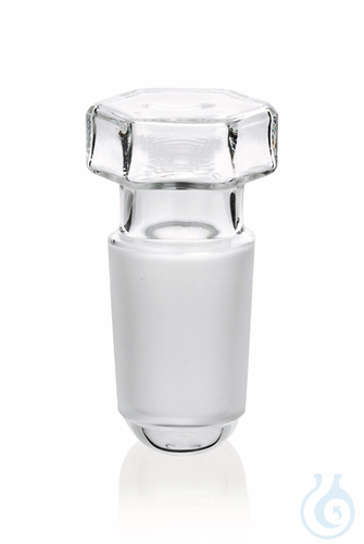 Conical joint stopper Boro 3.3, NS 24/29, hollow, hexagonal grip - Luminix Health