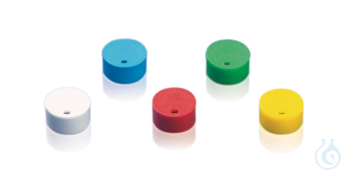 Image of Cap insert, PP, for cryogenic tubes, blue, for colour coding, 500 pcs./bag - Luminix Health