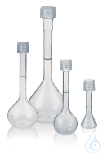 Volumetric flask PFA cl. A, 500 ml, GL 25, with screw cap - Luminix Health