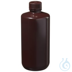 Nalgene&trade; Narrow-Mouth Amber HDPE Lab Quality Bottles
