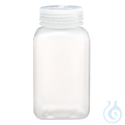 Nalgene&trade; Square Wide-Mouth PPCO Bottles with Closure