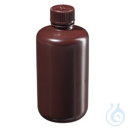 Nalgene&trade; Narrow-Mouth Amber HDPE Lab Quality Bottles