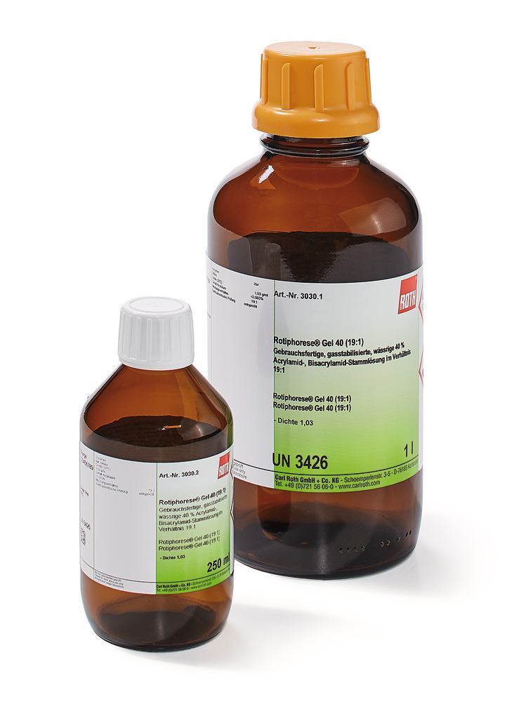 Image of ROTIPHORESE® Gel 40 (19,1), 40% acrylamide/bisacryl. stock solut., 250 ml - Luminix Health