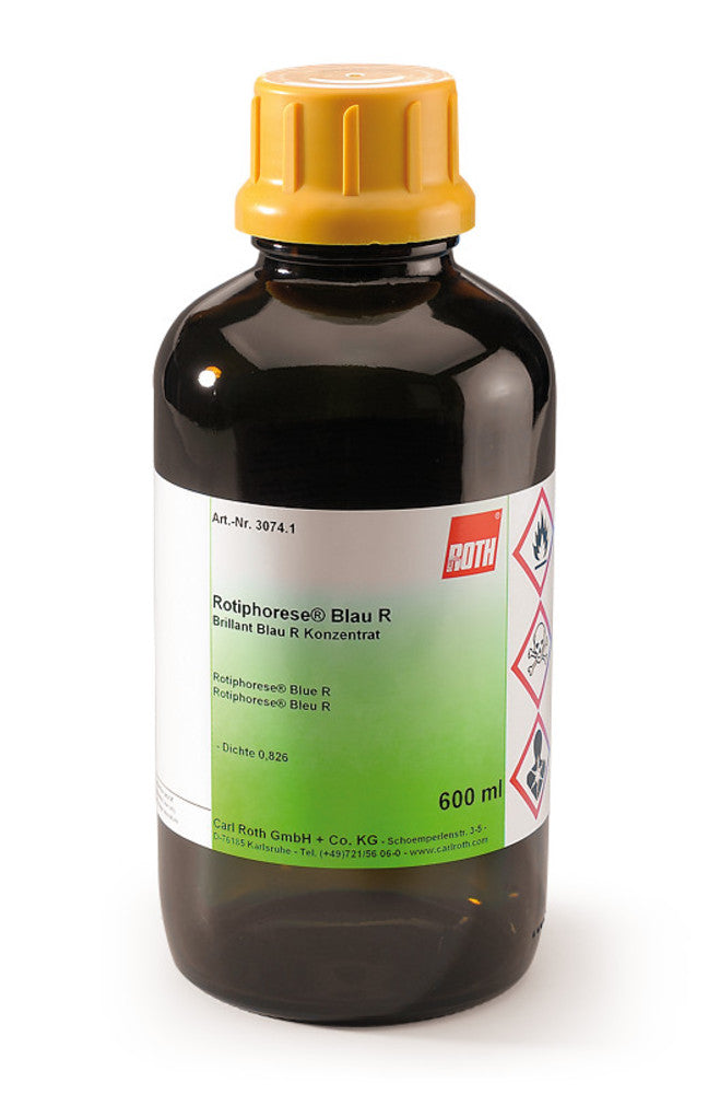 ROTIPHORESE® Blue R, Brillant Blue R concentrate, 600 ml, glass - Luminix Health
