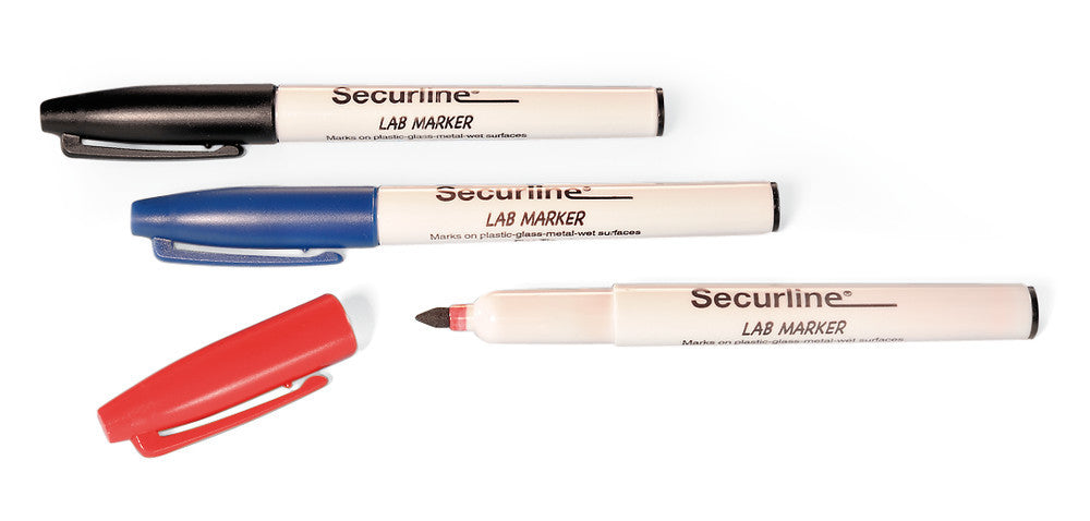 Lab Markers, 4 black 4 blue, 4 red, 12 unit(s) - Luminix Health
