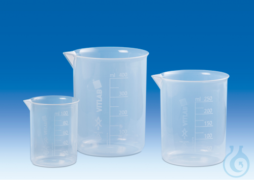 Image of Beaker, PP, moulded graduation, 400 ml : 50 ml - Luminix Health