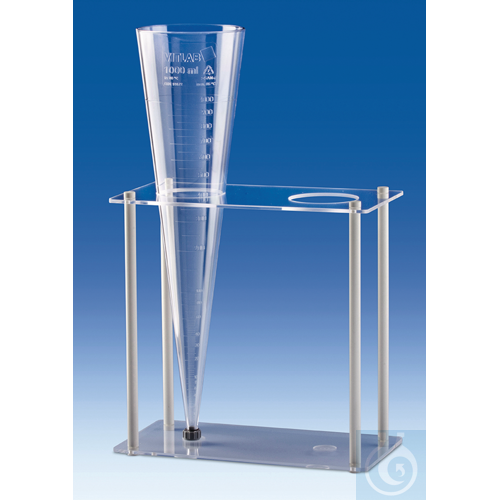 Image of Rack, PMMA, holds two Imhoff sedimentation cones - Luminix Health