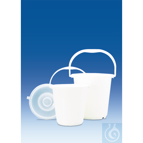 Bucket, PE-HD, white, 5 l, graduated - Luminix Health