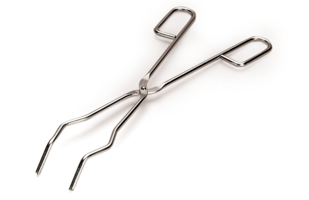 Rotilabo®-tong for crucible, doubly bent, 18/8-steel, riveted, length 220 mm - Luminix Health