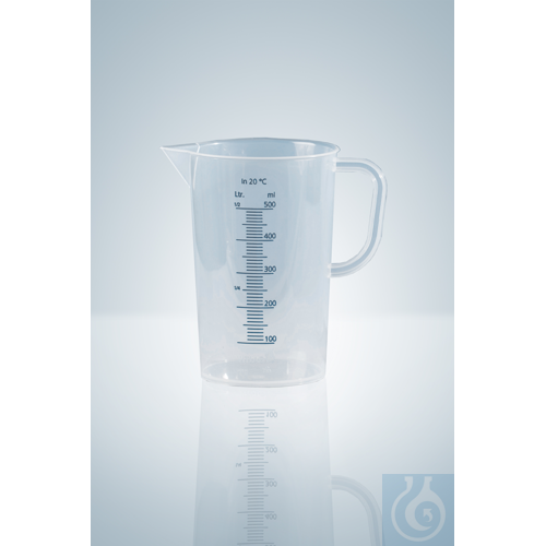 Image of MEASURING BEAKER, PP 500 ML, BLUE GRADUATION - Luminix Health