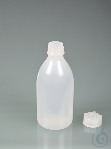 Narrow-necked bio-bottles PE, Green LDPE, 250 ml