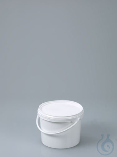 Packaging bucket, PP white, 2 l, w/ closure