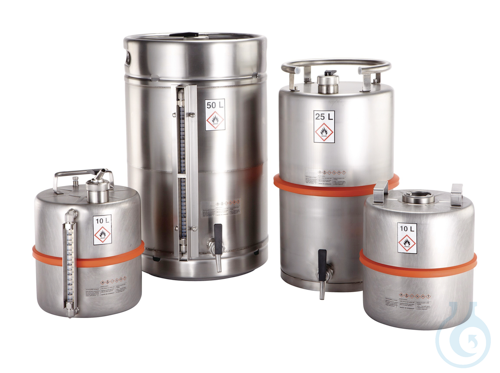 Image of Safety storage container V2A, relief valve, 50 l - Luminix Health