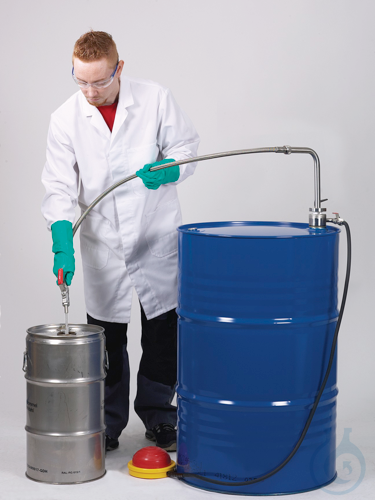Image of Solvent pump foot operated w/ d. hose/stopc., 95cm - Luminix Health