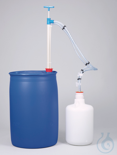 Gas-tight barrel pump PP, connection Ø 34-70 mm - Luminix Health