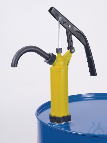 Lever pump, yellow, stainless steel pump rod - Luminix Health