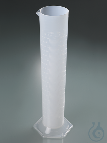 Grad. cylinder, PP, transp. scale, categ.B, 2000ml