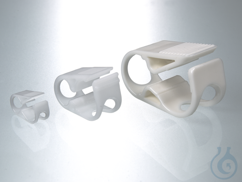 Hose clamp Squeeze-Fix, POM white, for Ø 1-5 mm
