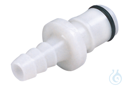 CPC coupling, POM, male, w/o valve, nozzle Ø 6,4mm