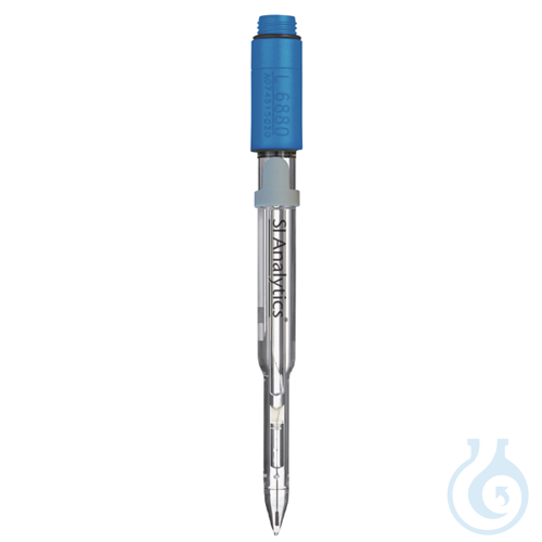 L 6880, pH-combination electrode with plug head with glass shaft, 3 x ceramic