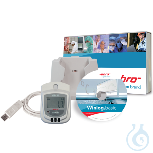 Image of EBI 20-TH1 Set, Logger, Interface, Software, USB Cable - Luminix Health