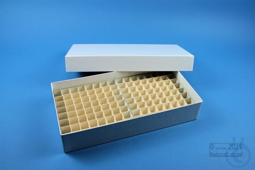 BRAVO Box 50 long2 / 10x20 divider, white, height 50 mm, cardboard standard. - Luminix Health