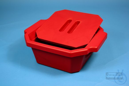 Thorbi Ice Bucket, 2,5 litres, red, with lid, PVC. - Luminix Health