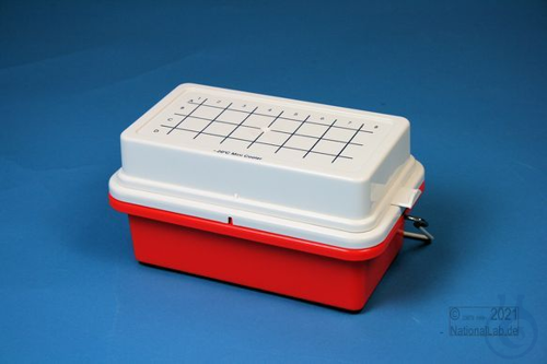 Isotherm Mini Cooler ±0°C / 8x4 places, red, for 32 vials of 0.5 ml up to 2.0 - Luminix Health