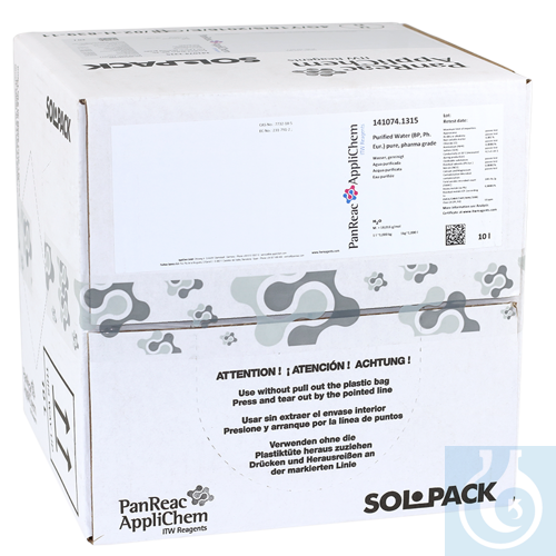 Image of Purified Water (BP, Ph. Eur.) pure, pharma grade - Luminix Health