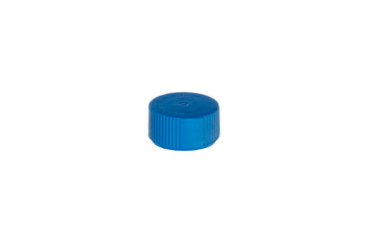 Screw cap, 12 MM, blue, with O-ring, for kat.