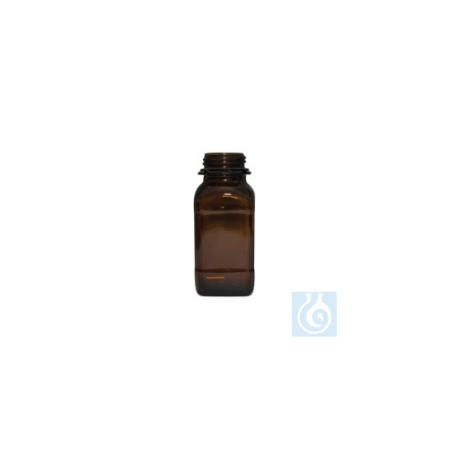Image of Vierkantschraubflasche Braunglas GL32 100ml - Luminix Health