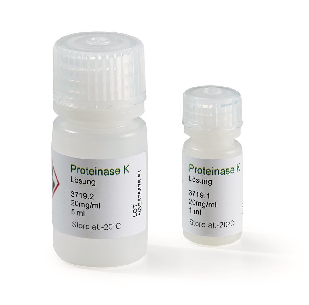 Proteinase K - Solution, 20 mg/ml, sterile, ready-to-use, 1 ml, glass - Luminix Health